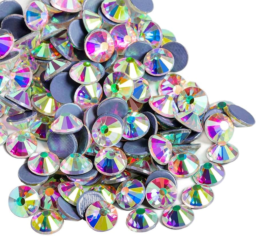 Assorted hot fix multi-color round rhinestones